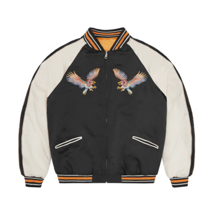 Corteiz Logo Bomber Down Noir Jacket || 33% OFF