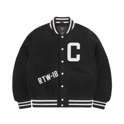 Corteiz Logo Bomber Down Noir Jacket || 33% OFF