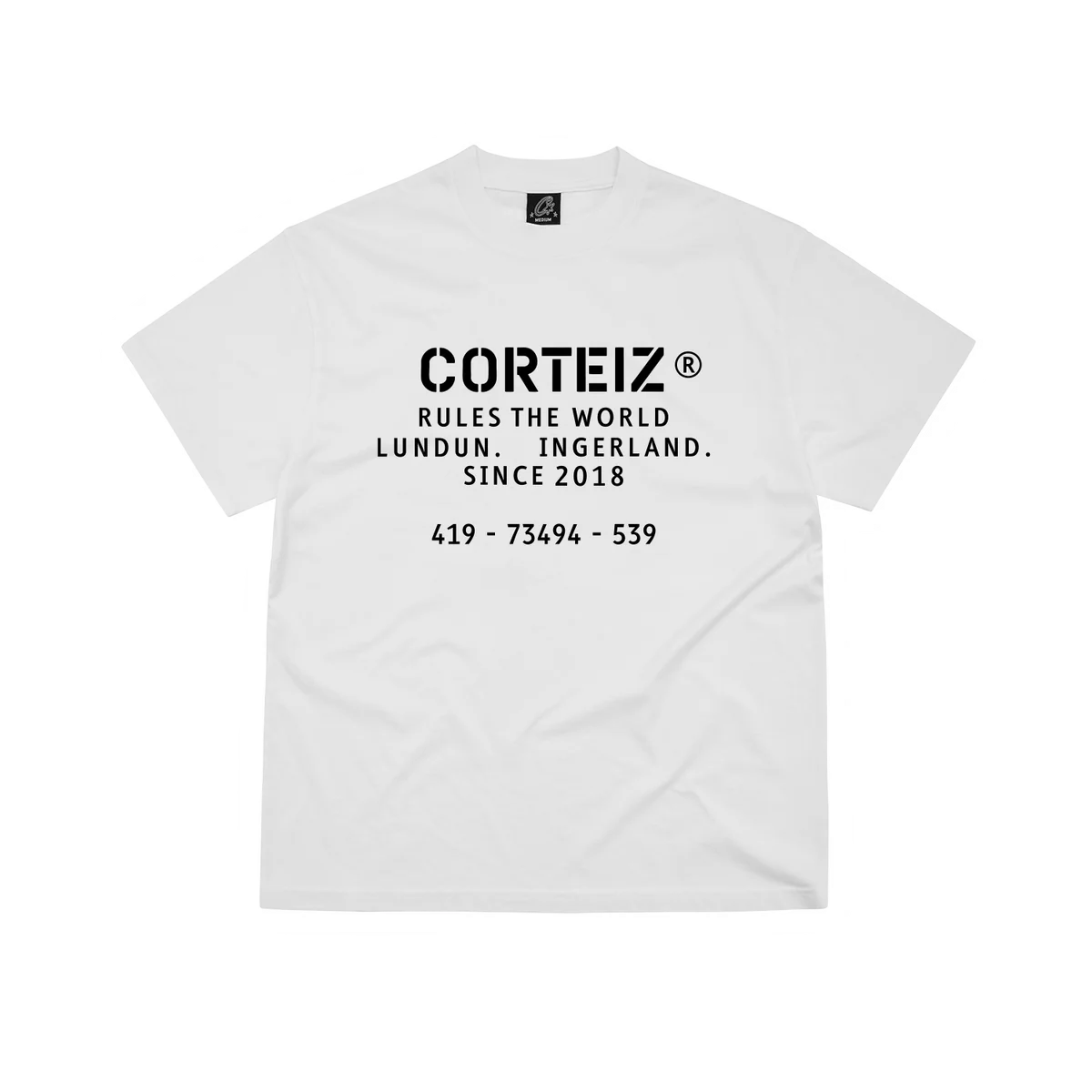 imgi_2_bbbb Corteiz Alcatraz Logo OG STENCIL White T-Shirt
