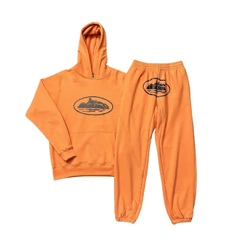 Corteiz Alcatraz Logo Arancione Tuta