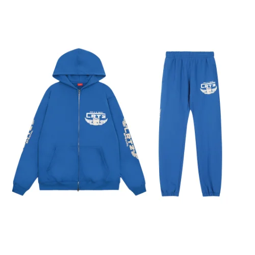 Corteiz Gasolina Doppia Cerniera Blu Tuta