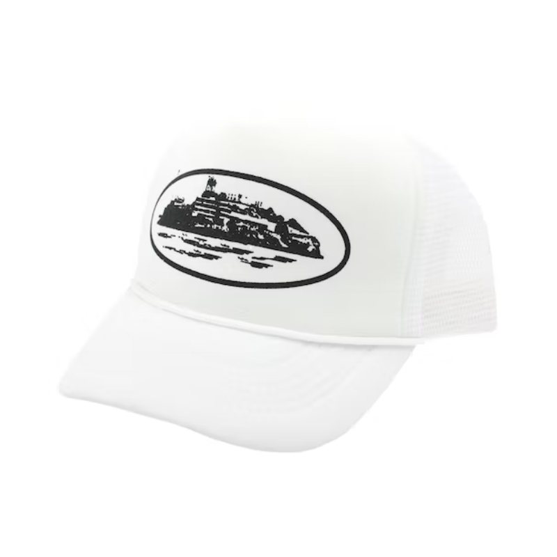 Corteiz Alcatraz Logo De Trucker Blanc Cap