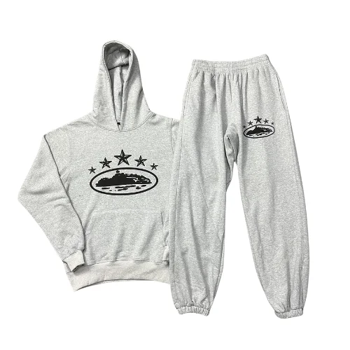 Corteiz Alcatraz Starz Logo Grigia Premium Tuta