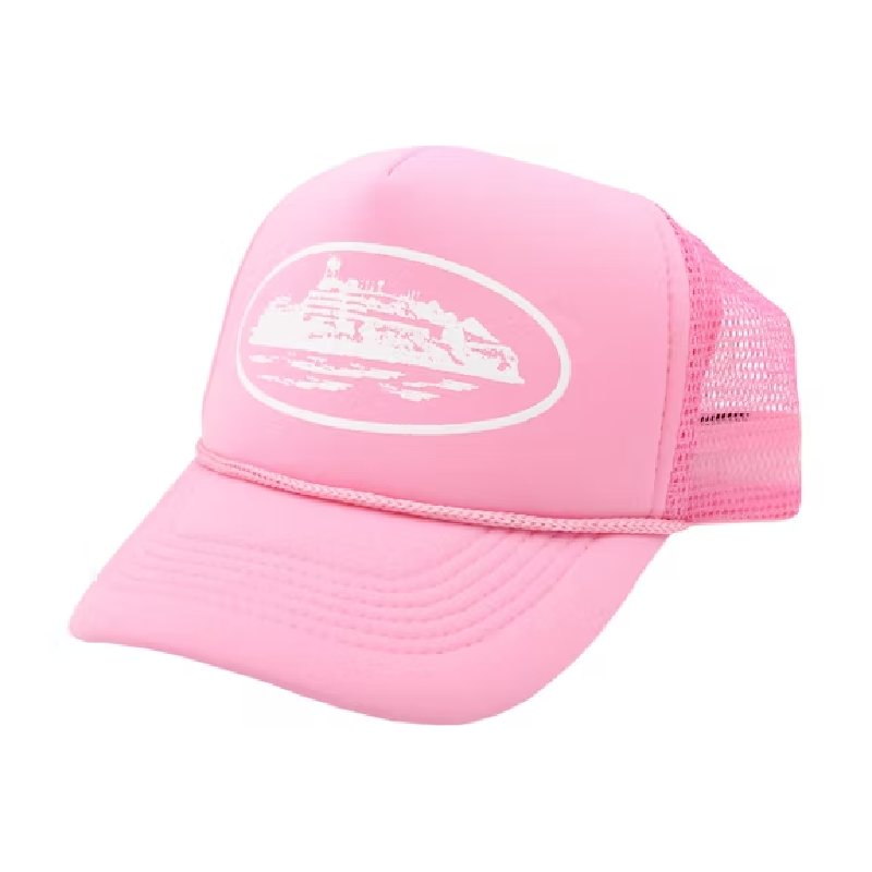 Corteiz Alcatraz Logo De Trucker Rose Cap
