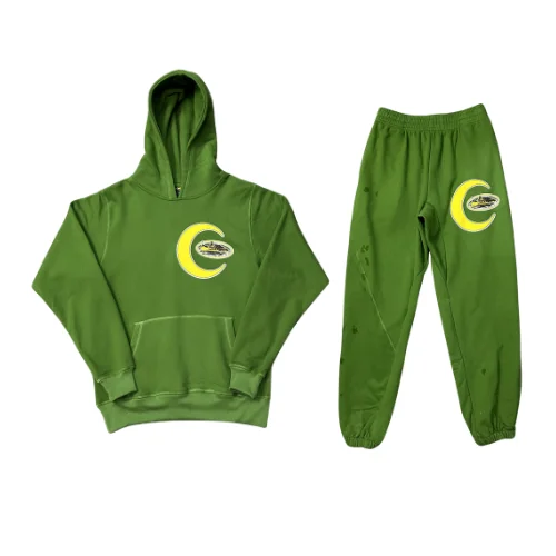 Corteiz Alcatraz Logo Half Moon Green Tuta