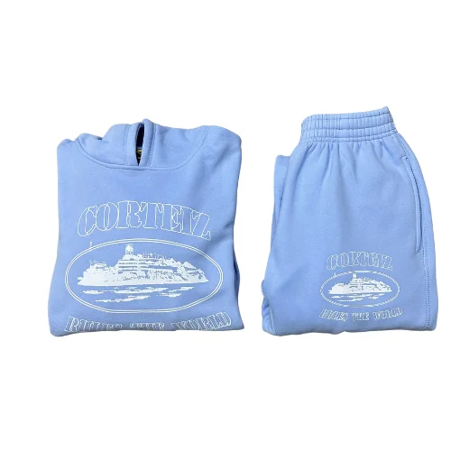Corteiz Alcatraz Logo Superior Blue Premium Tuta