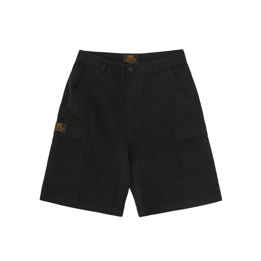 Corteiz Logo Cargo Guerillaz Noir Shorts