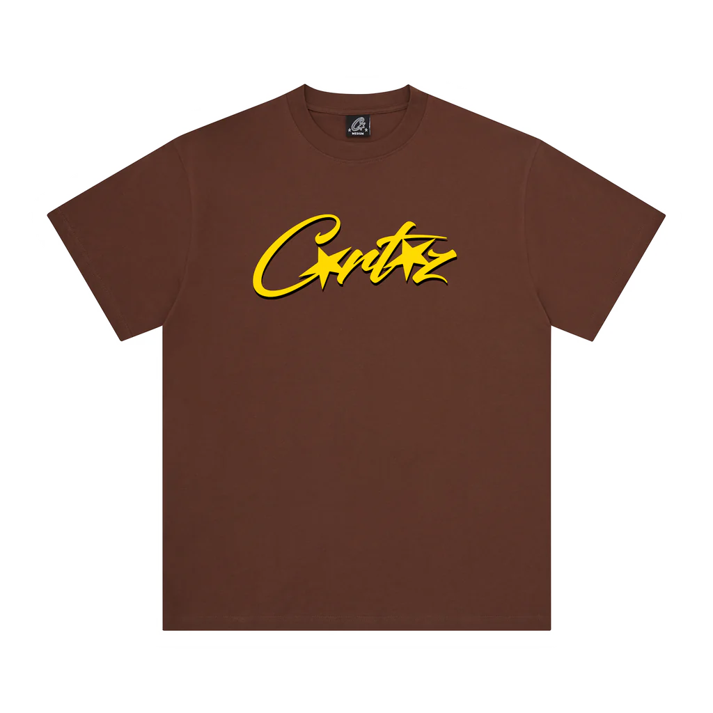 Corteiz Alcatraz Logo All Starz Dark Marron T-Shirt