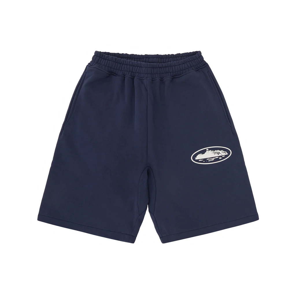 Corteiz Alcatraz Logo Island Puff Mrine Shorts