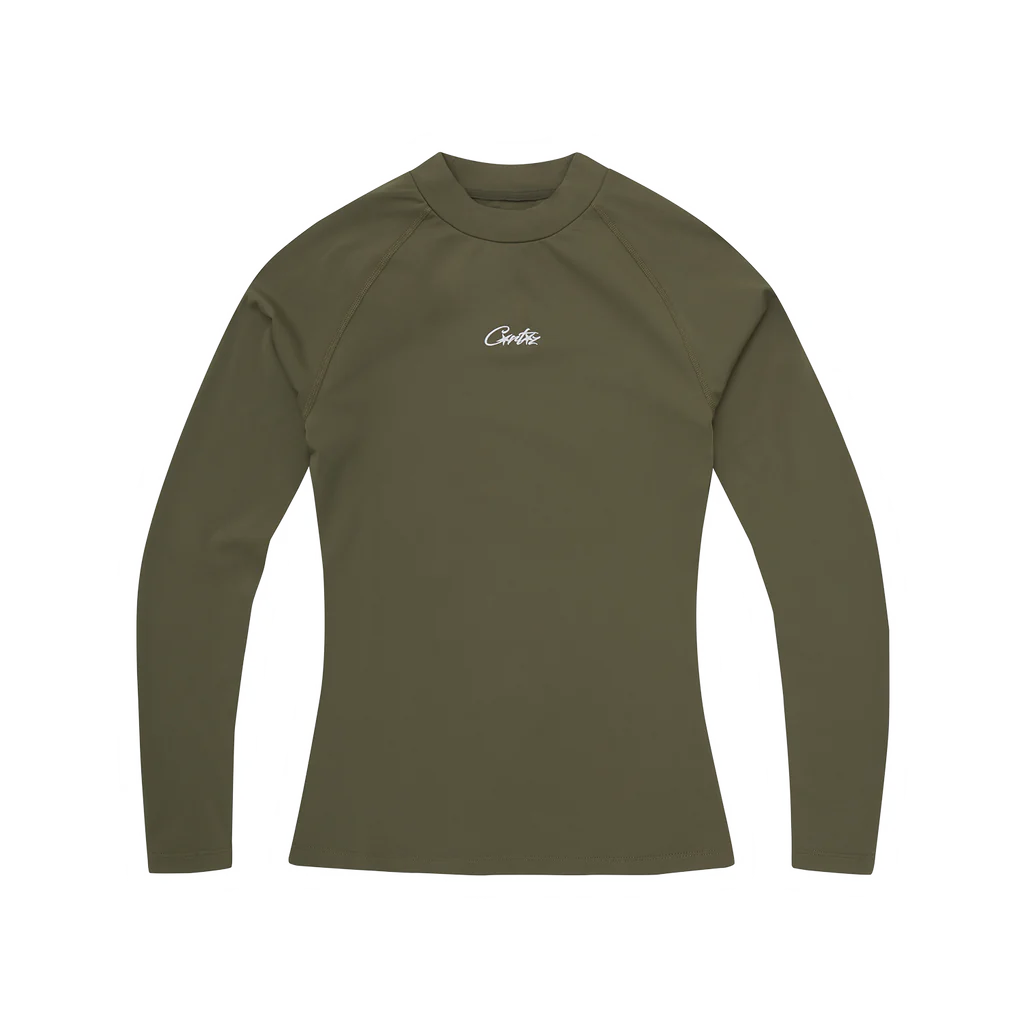 Corteiz Alcatraz Logo Litework Olive Shirt