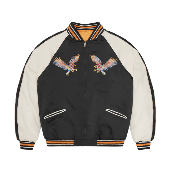 Corteiz V2 Logo Satin Noir Jacket