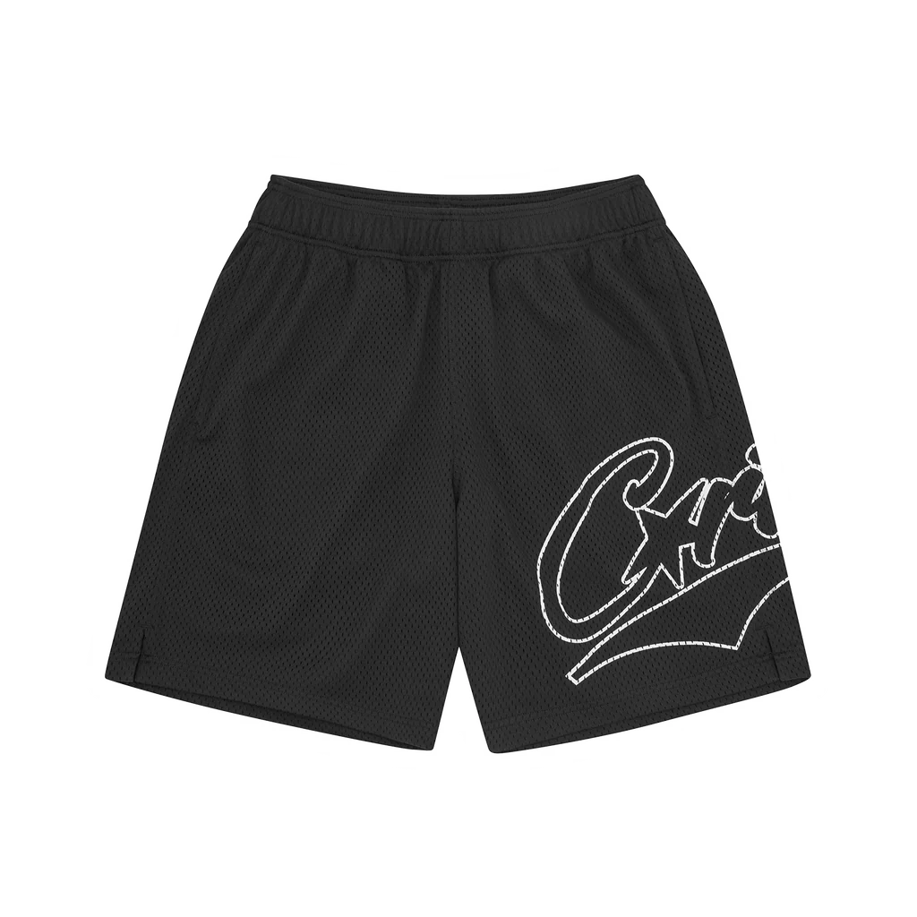 Corteiz Alcatraz Logo Woosh Noir Shorts