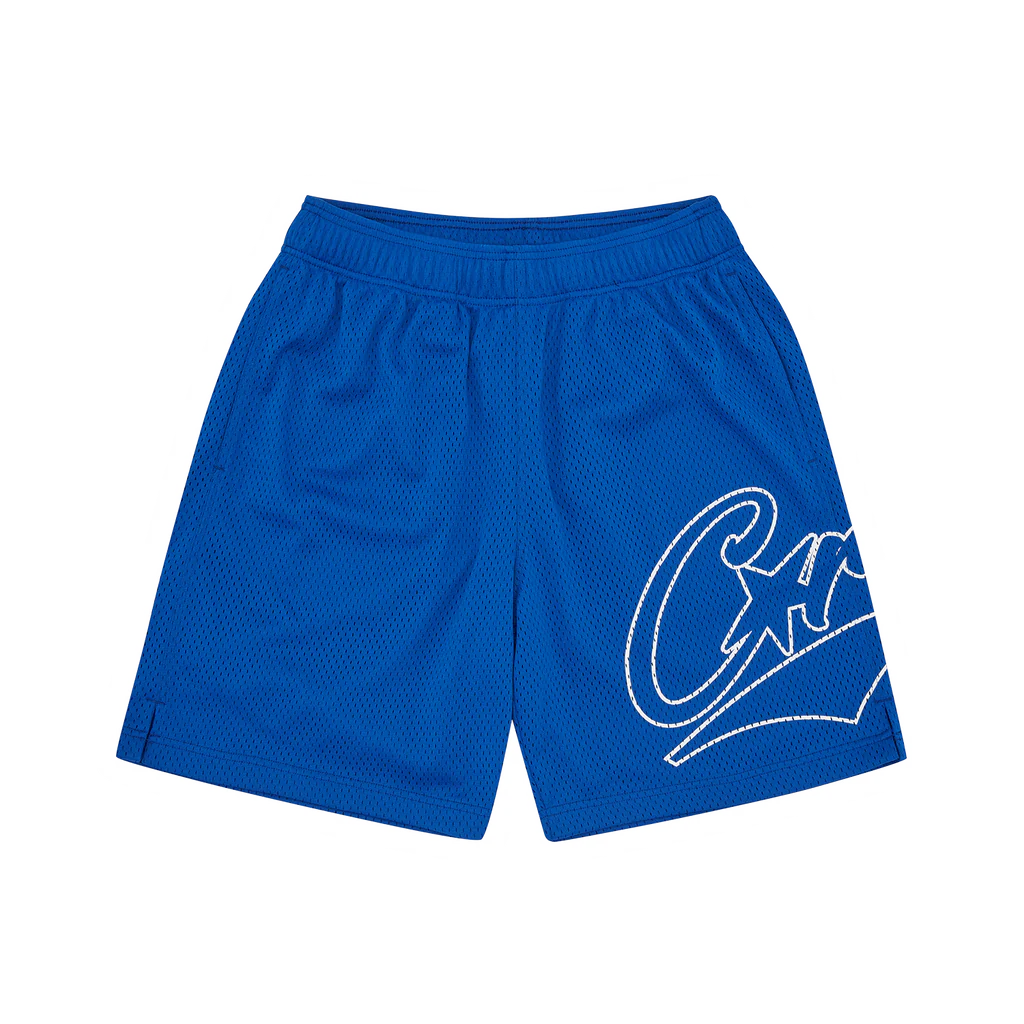 Corteiz Alcatraz Logo Guerillaz Woosh Bleu Shorts