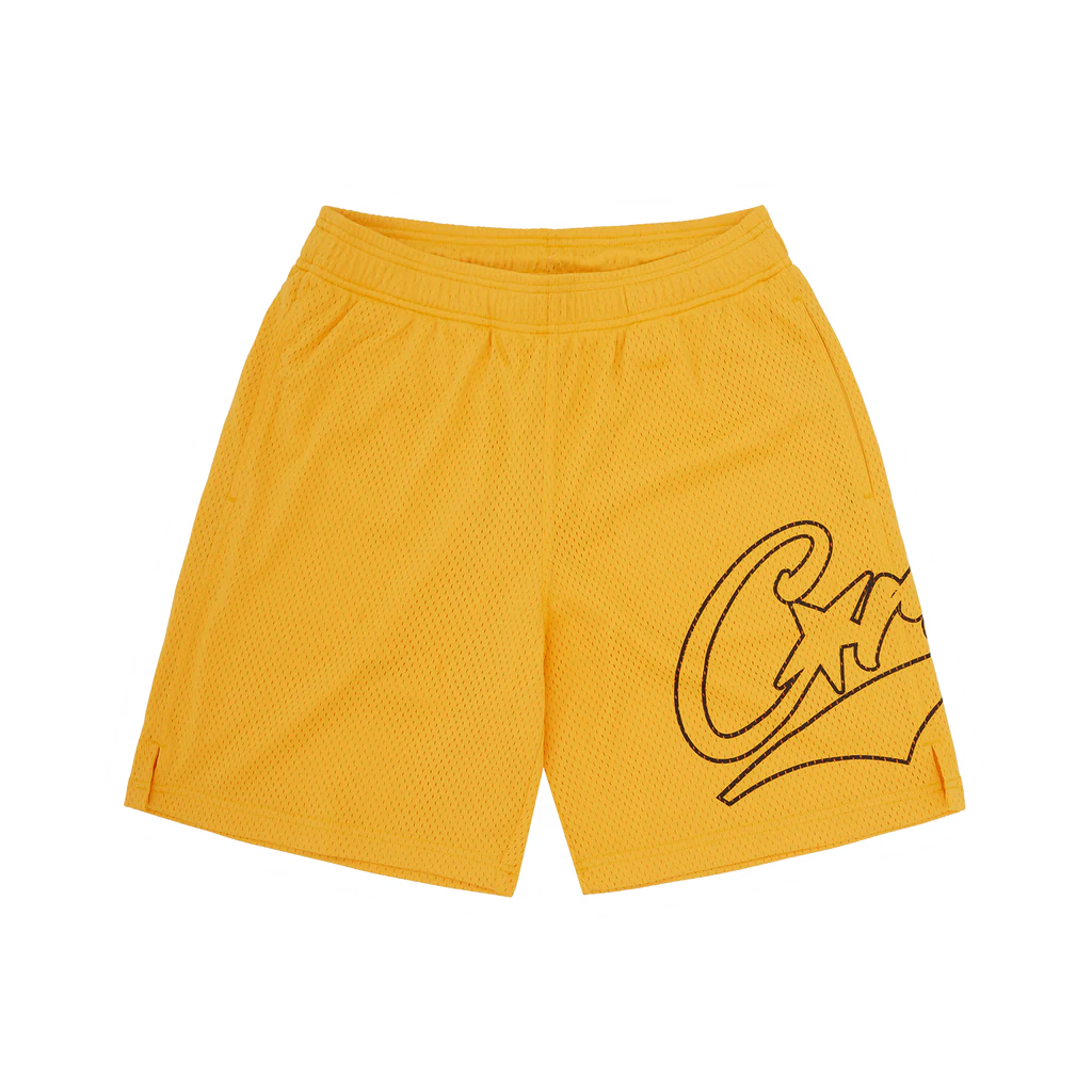 Corteiz Alcatraz Logo Woosh Jaune Shorts