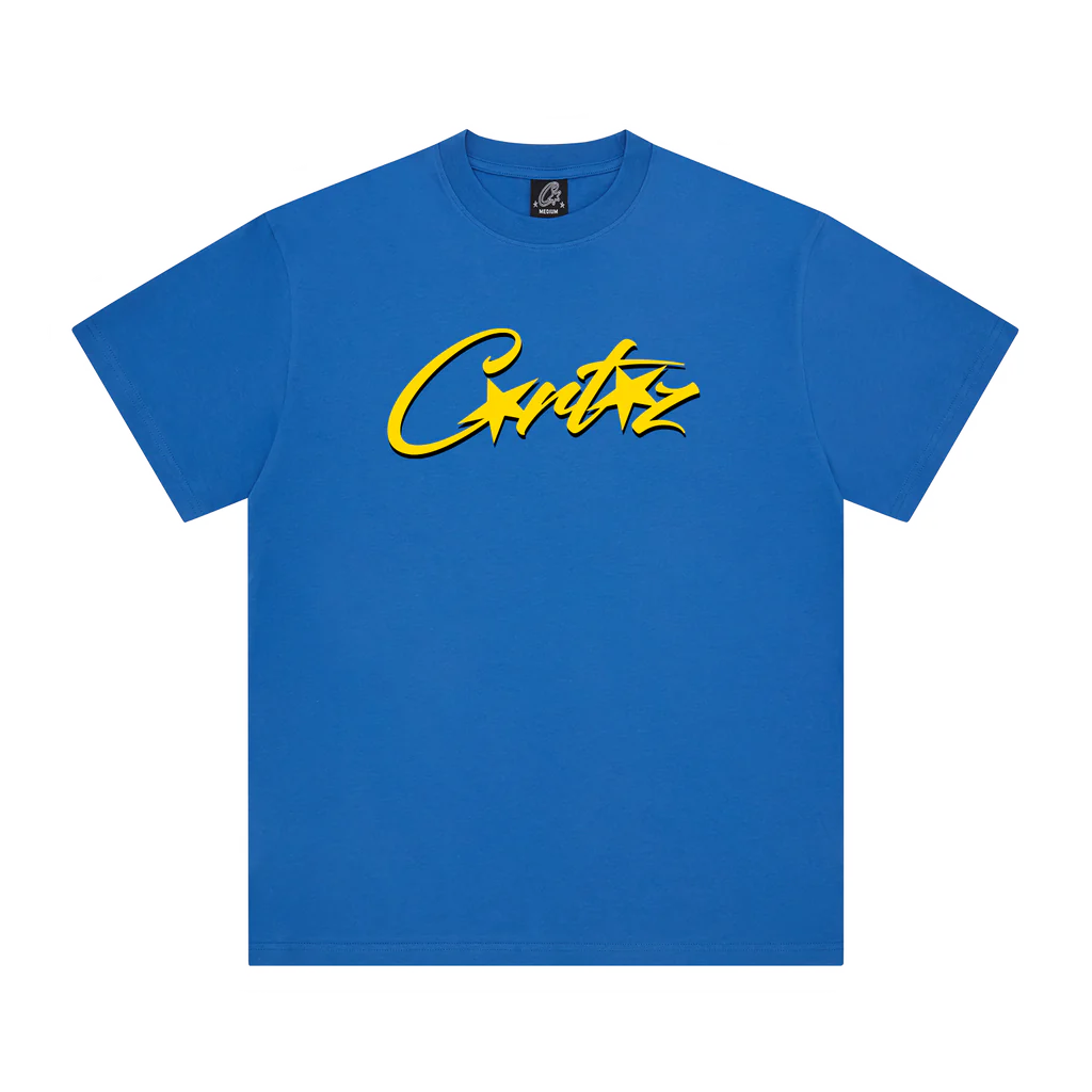 Corteiz Alcatraz Logo All Starz Bleu Roi T-Shirt