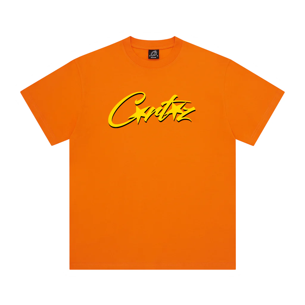 Corteiz Alcatraz Logo All Starz Dark Orange T-Shirt