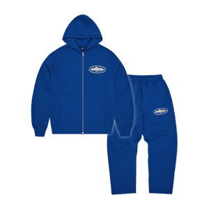 Corteiz Alcatraz Zip PUFF FOREST WASHED Blu Tuta