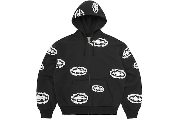 Corteiz x Denim Tears Wreath Black Felpa